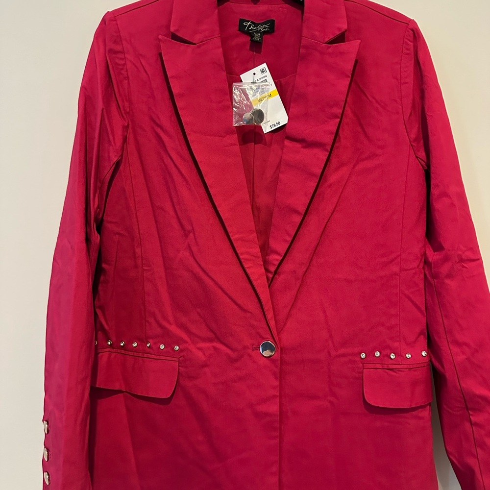 Pink Blazer with Studded Details